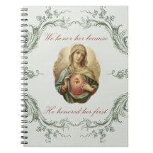 We honour her Immaculate Mary Notebook