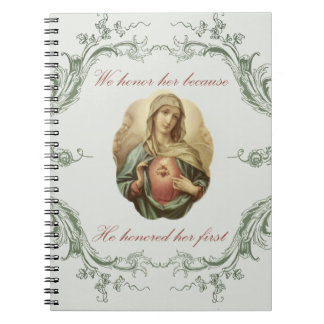 We honour her Immaculate Mary Notebook