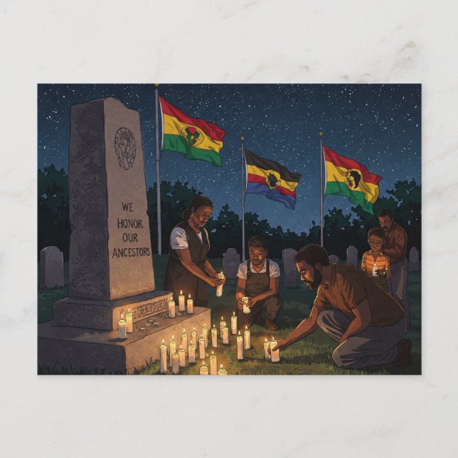 We Honour Our Ancestors. Juneteenth Postcard (Front)