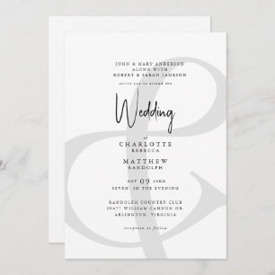& We Invite you Modern Wedding