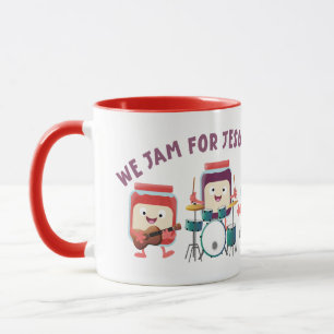 We Jam for Jesus cute bible verse cartoon Mug