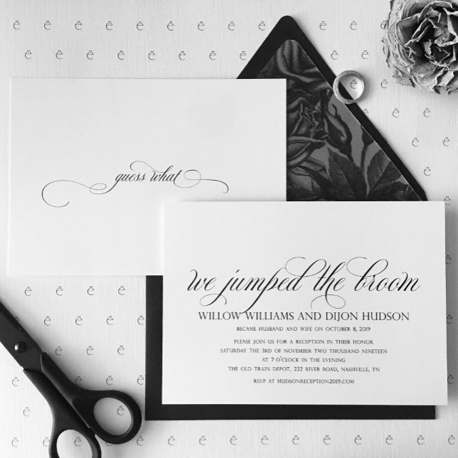 We Jumped The Broom | Wedding Announcement Card (Creator Uploaded)