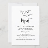 We just could not wait, Black, Wedding Elopement