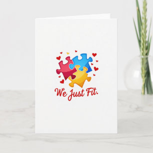 We Just Fit Puzzle Love Card