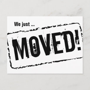 We just moved postcards for new home