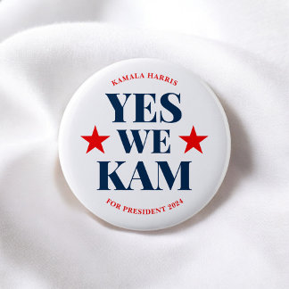 We Kam Kamala Harris President 6 Cm Round Badge