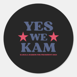We Kam President Kamala Harris 47 Madame Presiden Classic Round Sticker