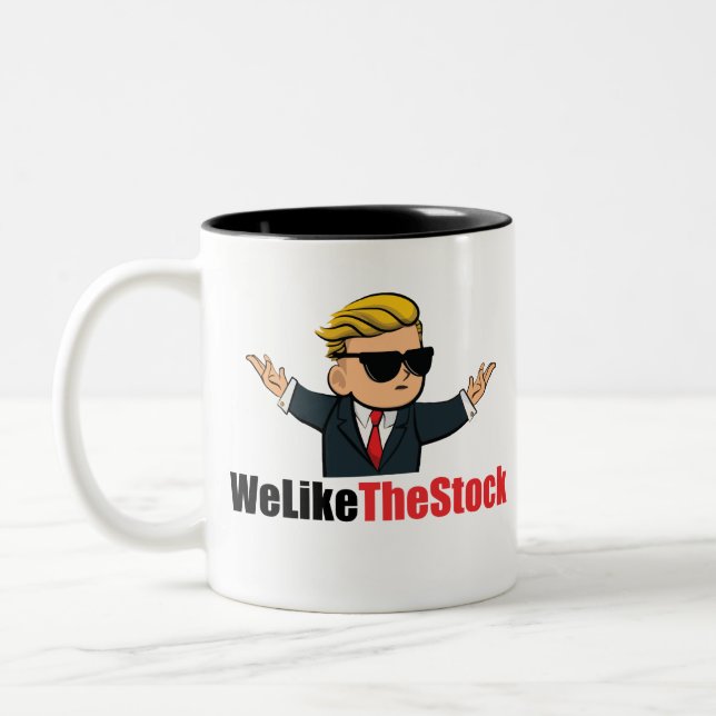 We Like The Stock (Wall Street Bets) Two-Tone Coffee Mug (Left)