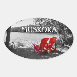 We live for Muskoka- Canada Oval Sticker
