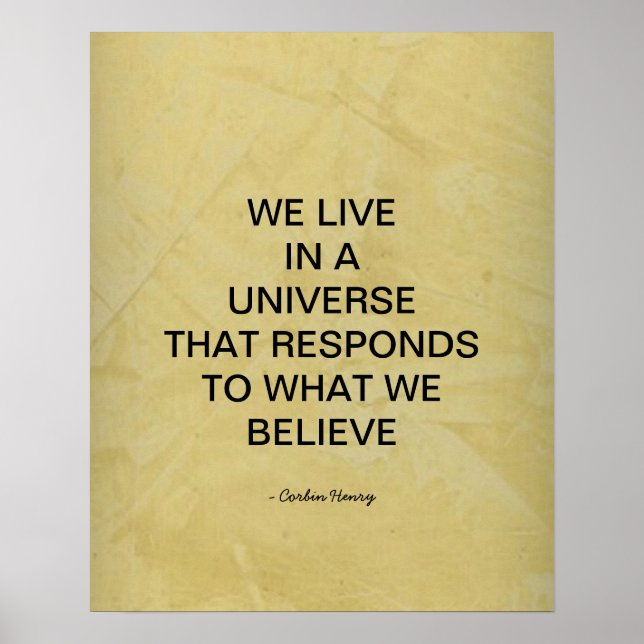 We Live In A Universe Poster (Front)