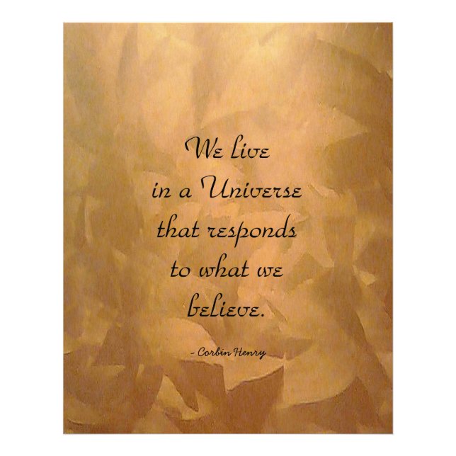 We Live In A Universe Quote - Copper Photo Print (Front)
