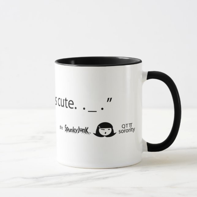 "We love all things cute. ._." Mug (Right)