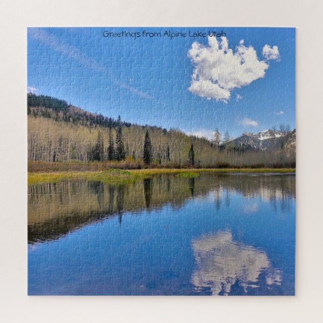 We Love Alpine Lake Utah Jigsaw Puzzle (Vertical)