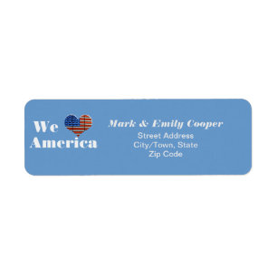 We Love America Return Address Label