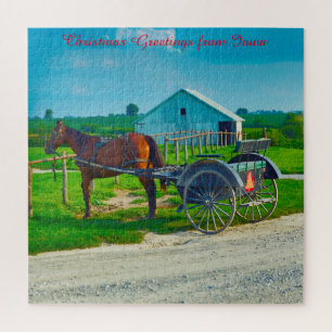 We love Amish Carraiges in Iowa. Jigsaw Puzzle