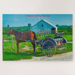 We love Amish Carraiges in Iowa. Jigsaw Puzzle