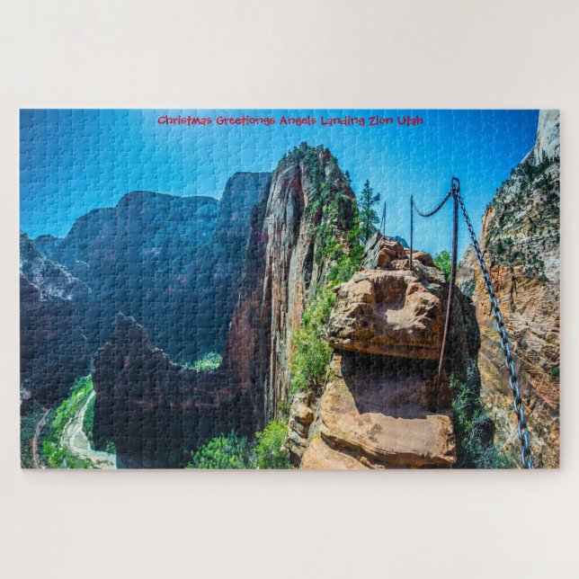 We Love Angels Landing Utah Jigsaw Puzzle (Horizontal)