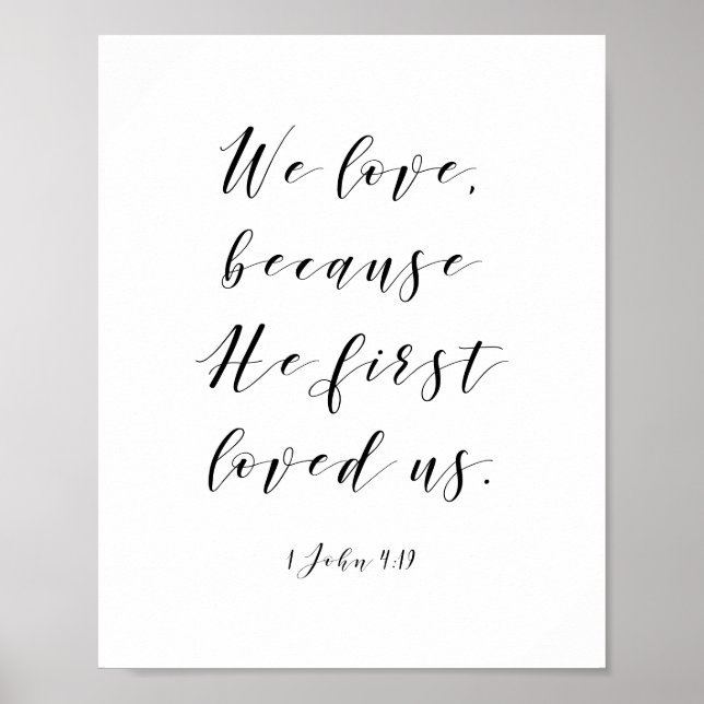 We love because He first loved us Verse Poster (Front)