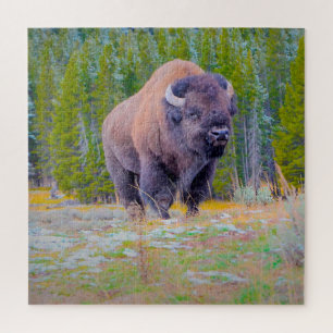 We Love  Bison Wyoming. Jigsaw Puzzle
