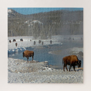 We Love  Bison Wyoming. Jigsaw Puzzle