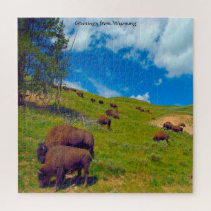 We Love  Bison Wyoming. Jigsaw Puzzle
