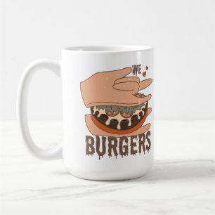 We Love Burgers - Burger Love - ASL ILY Obsession  Coffee Mug