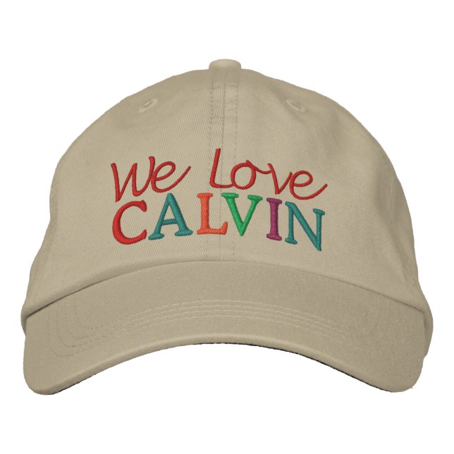 We Love CALVIN Horse Racing Cap (Front)