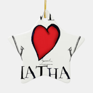we love chatham ceramic ornament