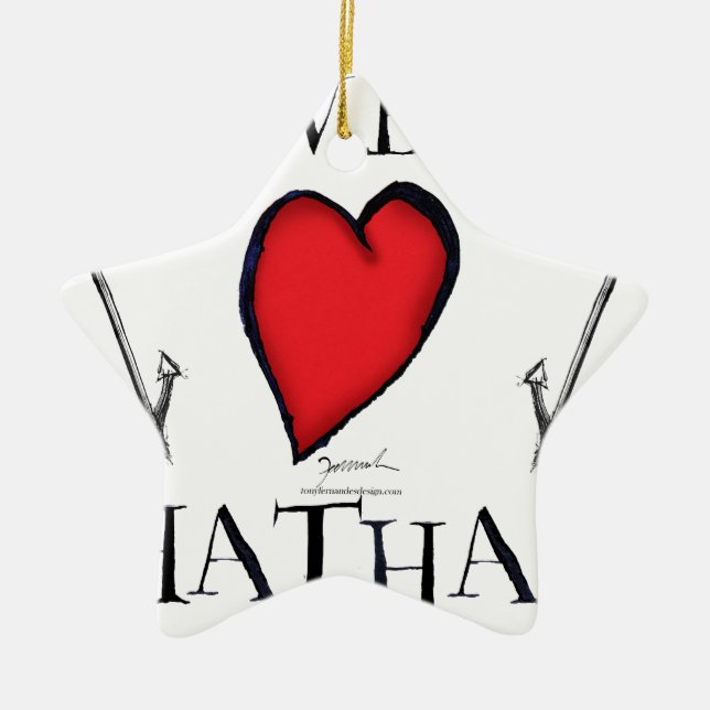 we love chatham ceramic ornament (Front)
