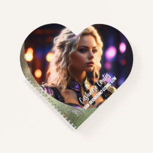 We Love Cosplay Heart Shaped Spiral Notebook