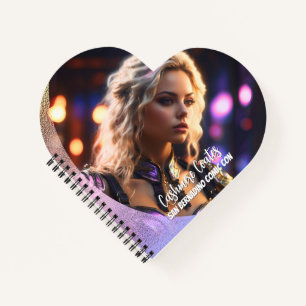 We Love Cosplay   Heart Shaped Spiral Notebook