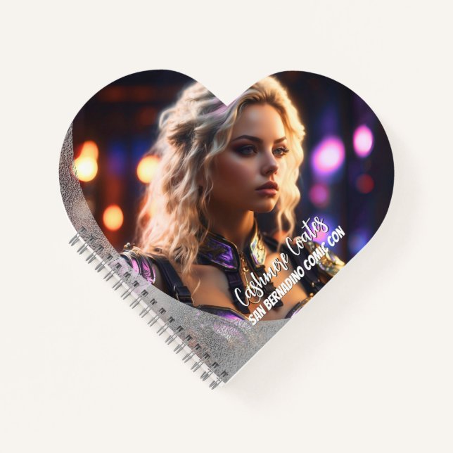 We Love Cosplay | Heart Shaped Spiral Notebook (Front)