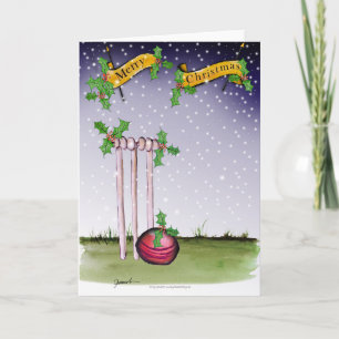 we love cricket xmas holiday card