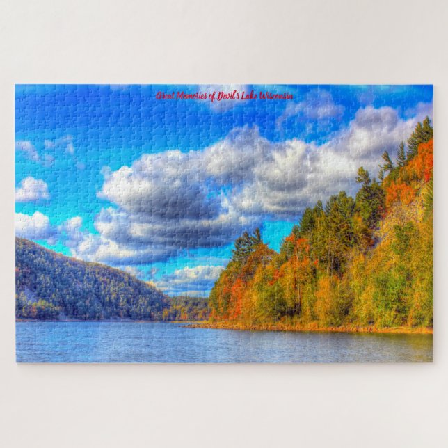We love Devils Lake Wisconsin. Jigsaw Puzzle (Horizontal)