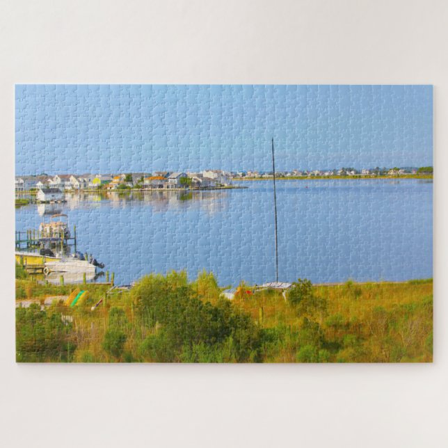We Love Fenwick Island Delaware Jigsaw Puzzle (Horizontal)