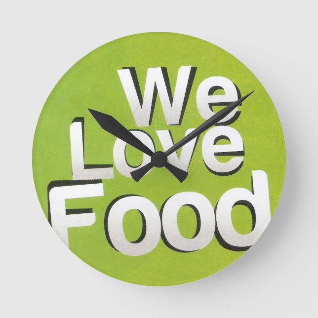 We love food time round clock (Front)