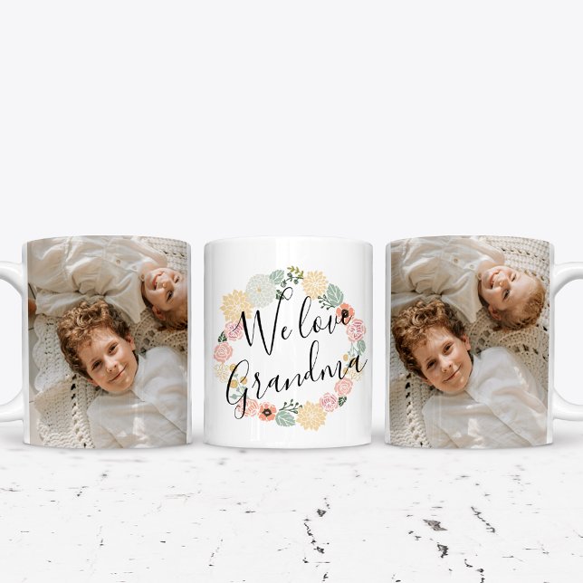 We Love Grandma Custom Photo Mug (Creator Uploaded)