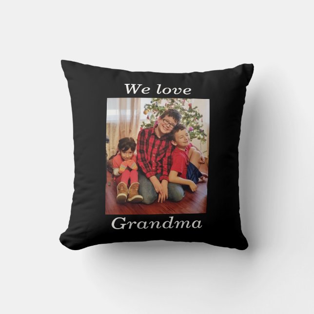 We Love Grandma! Customise Photo Pillow (Front)