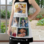 We Love Grandma Grandkids 5 Photo Black And White Apron<br><div class="desc">Show your grandma how much you care with our We Love You Grandma 5 Photo Collage Apron! This personalised apron lets you create your own design with five special photos of your grandkids. The perfect grandma birthday gift from grandkids,  it's a thoughtful way to show your love and appreciation.</div>