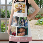 We Love Grandma Grandkids 5 Photo Pink And White Apron<br><div class="desc">Show your grandma how much you care with our We Love You Grandma 5 Photo Collage Apron! This personalised apron lets you create your own design with five special photos of your grandkids. The perfect grandma birthday gift from grandkids,  it's a thoughtful way to show your love and appreciation.</div>
