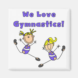 We Love Gymnastics Tshirts and Gifts Magnet
