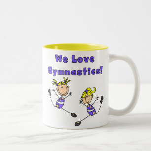 We Love Gymnastics Two-Tone Coffee Mug