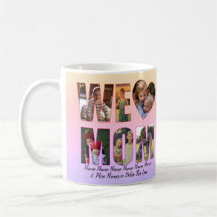 We Love Heart Mum Add Photos Names Text Pastels Coffee Mug