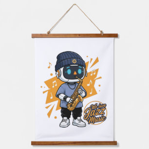 We Love Jazz Hanging Tapestry