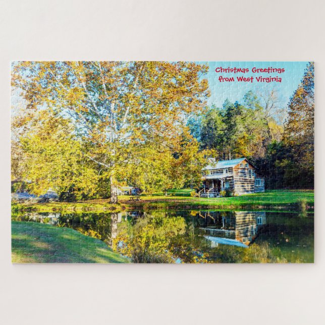 We love Log Cabins West Virginia. Jigsaw Puzzle (Horizontal)