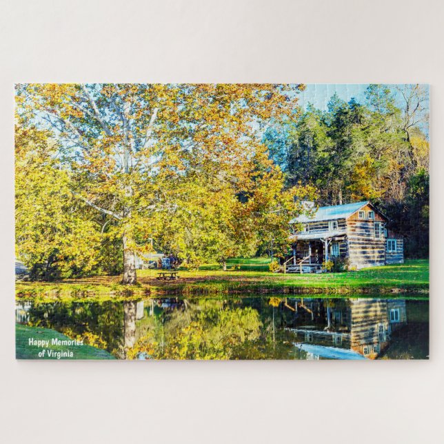 We love Log Cabins West Virginia. Jigsaw Puzzle (Horizontal)