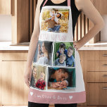 We Love Nana Grandkids 5 Photo Pink And White Apron<br><div class="desc">Show your grandma how much you care with our We Love You Nana 5 Photo Collage Apron! This personalised apron lets you create your own design with five special photos of your grandkids. The perfect grandma birthday gift from grandkids,  it's a thoughtful way to show your love and appreciation.</div>