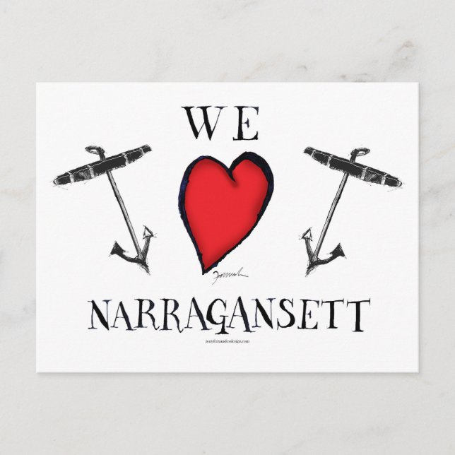 we love narragansett postcard (Front)