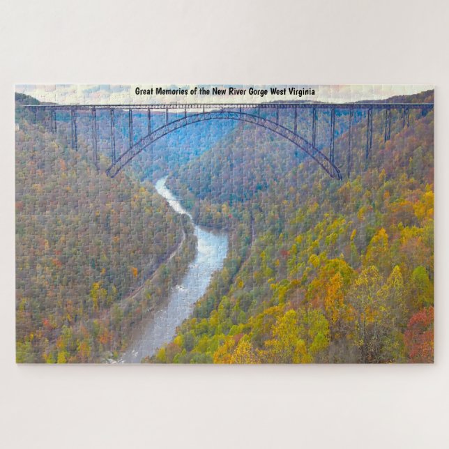 We love New River Gorge West Virginia. Jigsaw Puzz Jigsaw Puzzle (Horizontal)