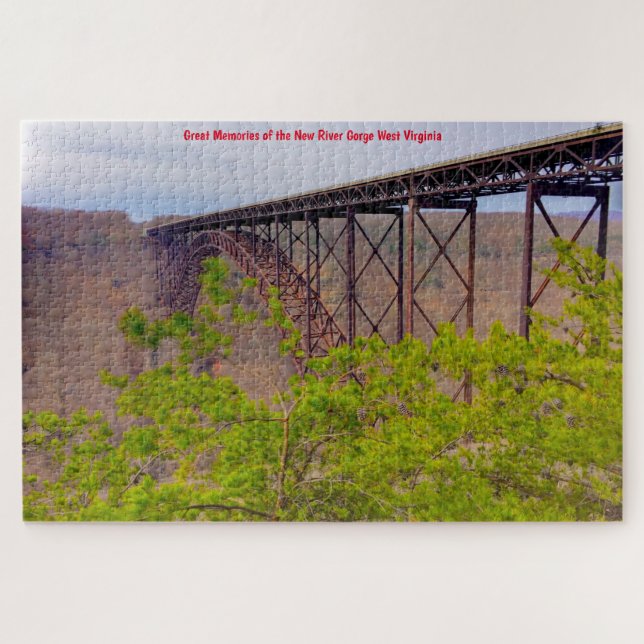 We love New River Gorge West Virginia. Jigsaw Puzz Puzzle (Horizontal)